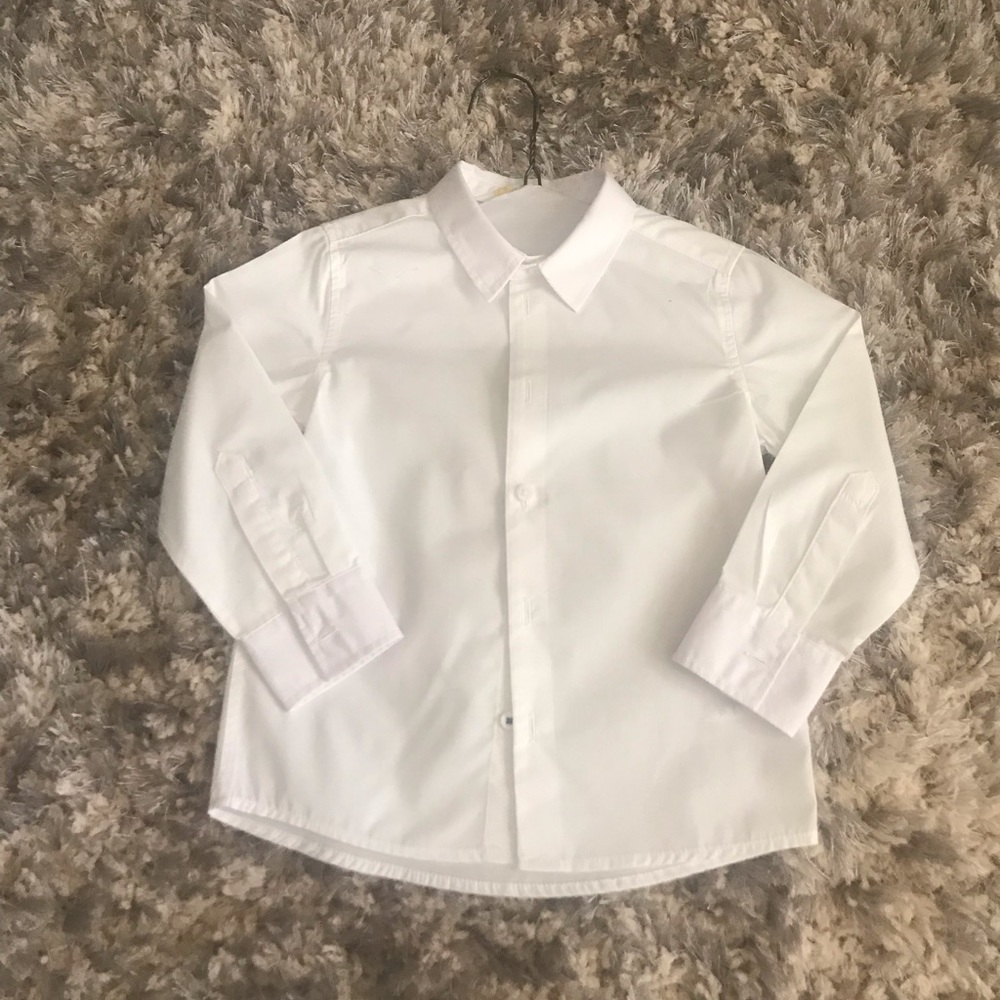 White H&M boys button down shirt
